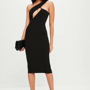 Missguided One Shoulder Cocktail Dress - Black - 6